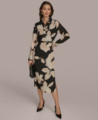 Donna Karan New York - Women's Floral-Print Shirtdress