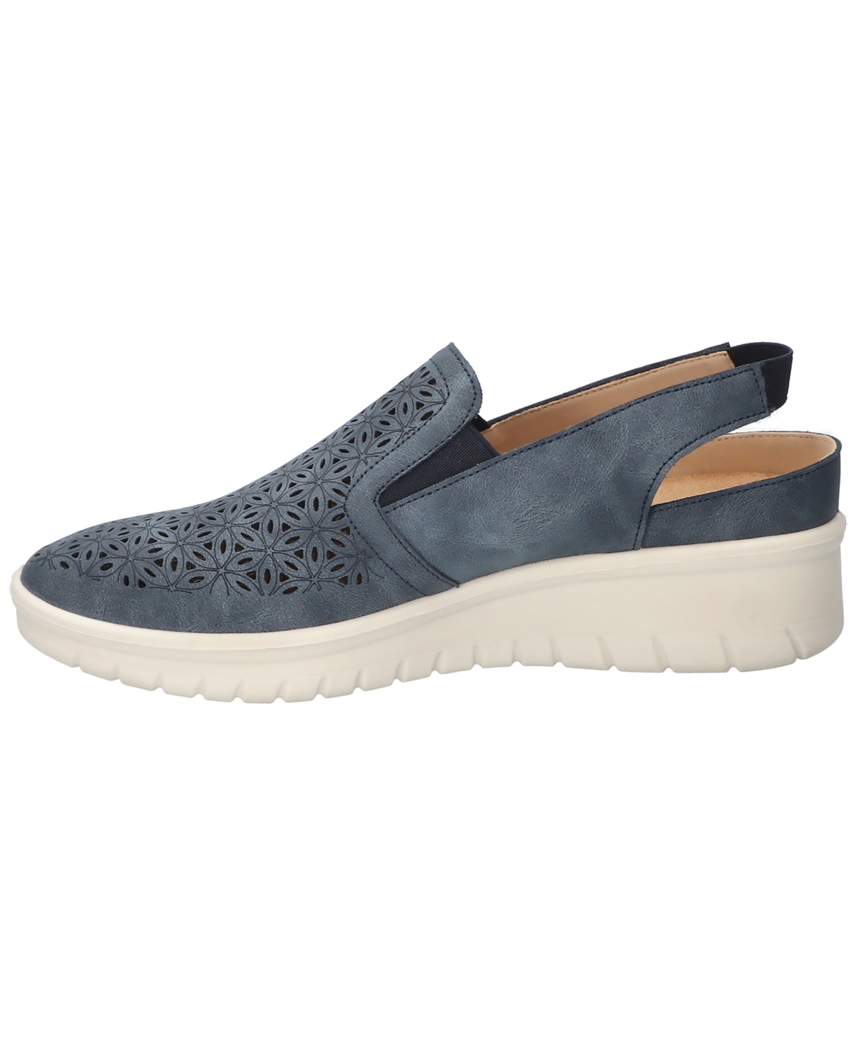 Shop Easy Street Women's Petal Comfort Slip-on Flats In Navy