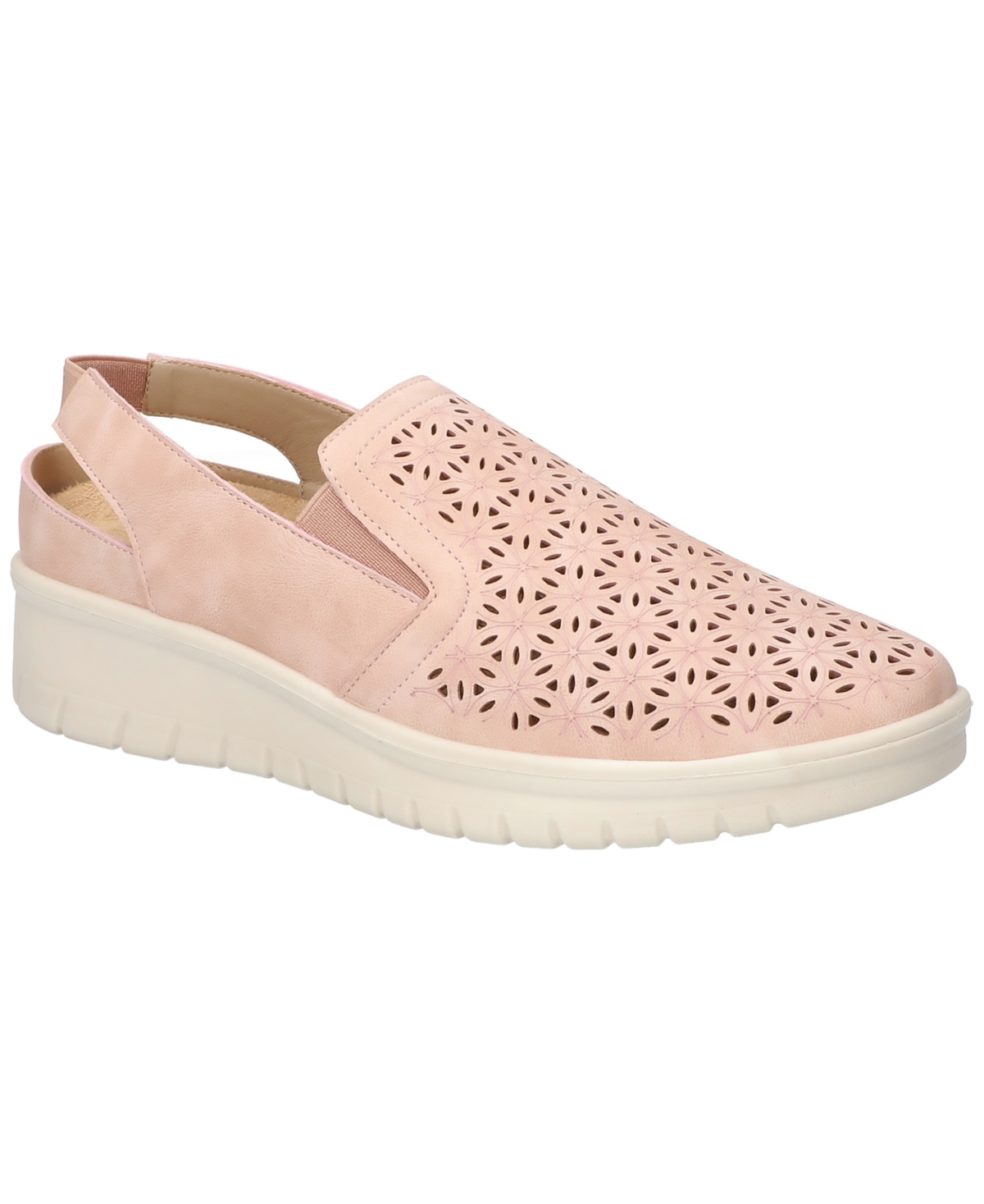 Easy Street Women's Petal Comfort Slip-on Flats In Blush