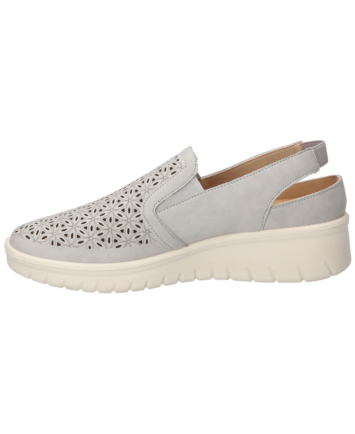 Shop Easy Street Women's Petal Comfort Slip-on Flats In Gray