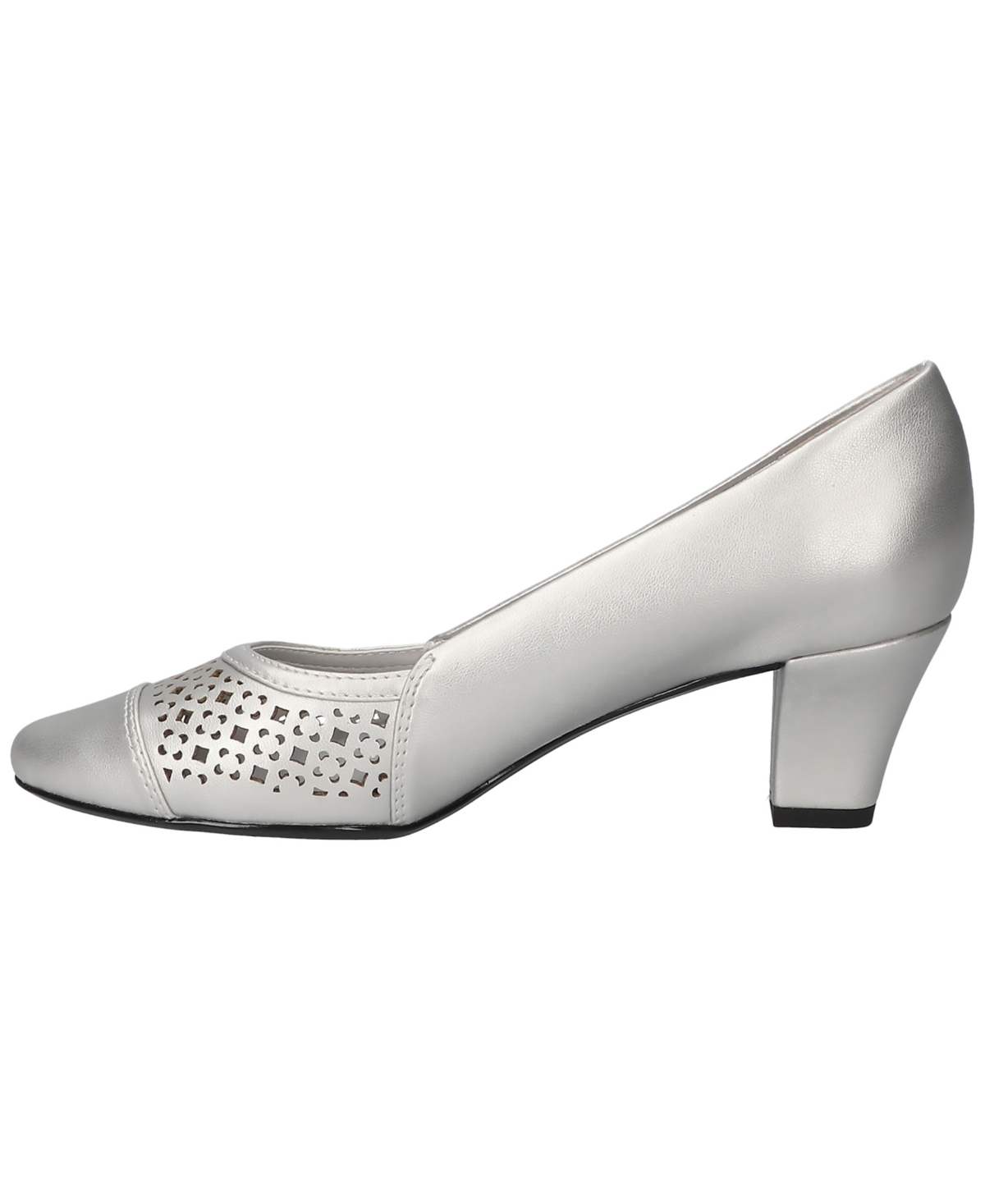 Shop Easy Street Women's Neva Comfort Dress Heel Pumps In Silver