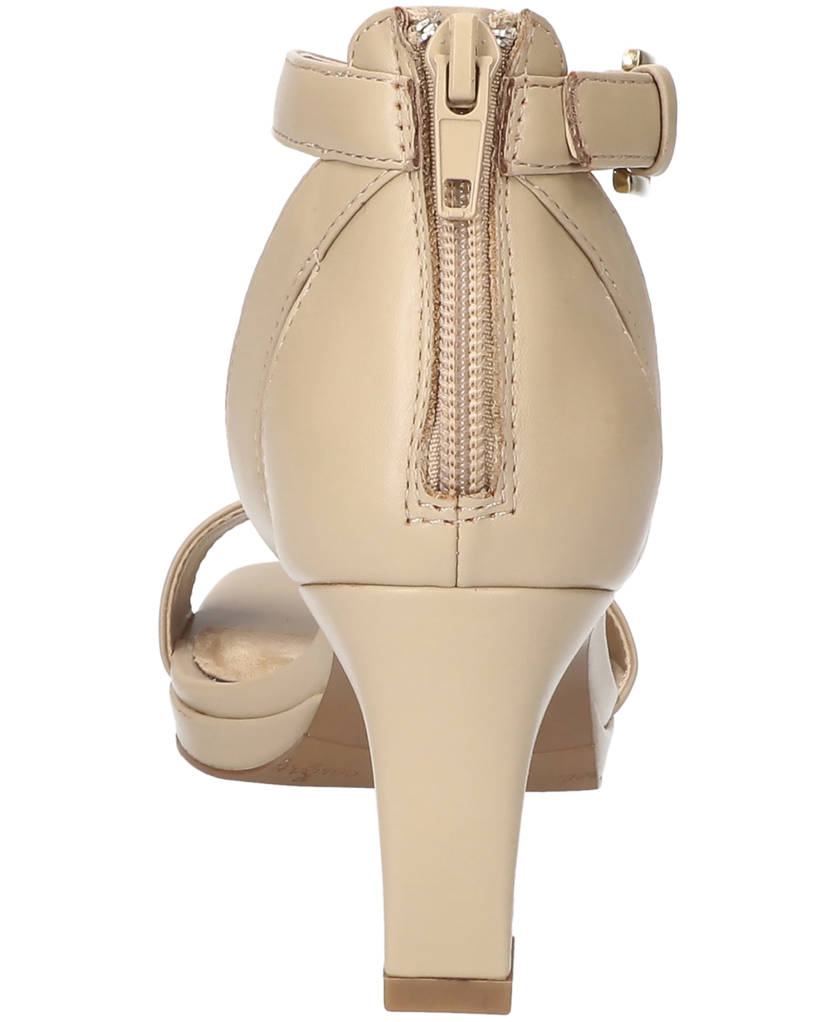 Shop Easy Street Women's Ro Square Toe Heeled Sandals In Natural