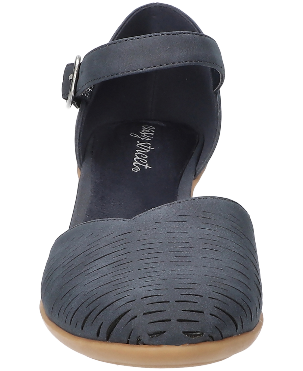 Shop Easy Street Women's Justina Block Heel Sandals In Navy