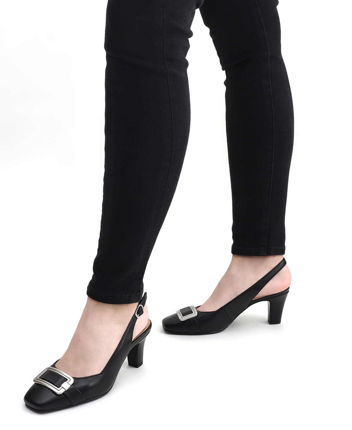 EASY STREET WOMEN'S SWAY SQUARE TOE PUMPS 