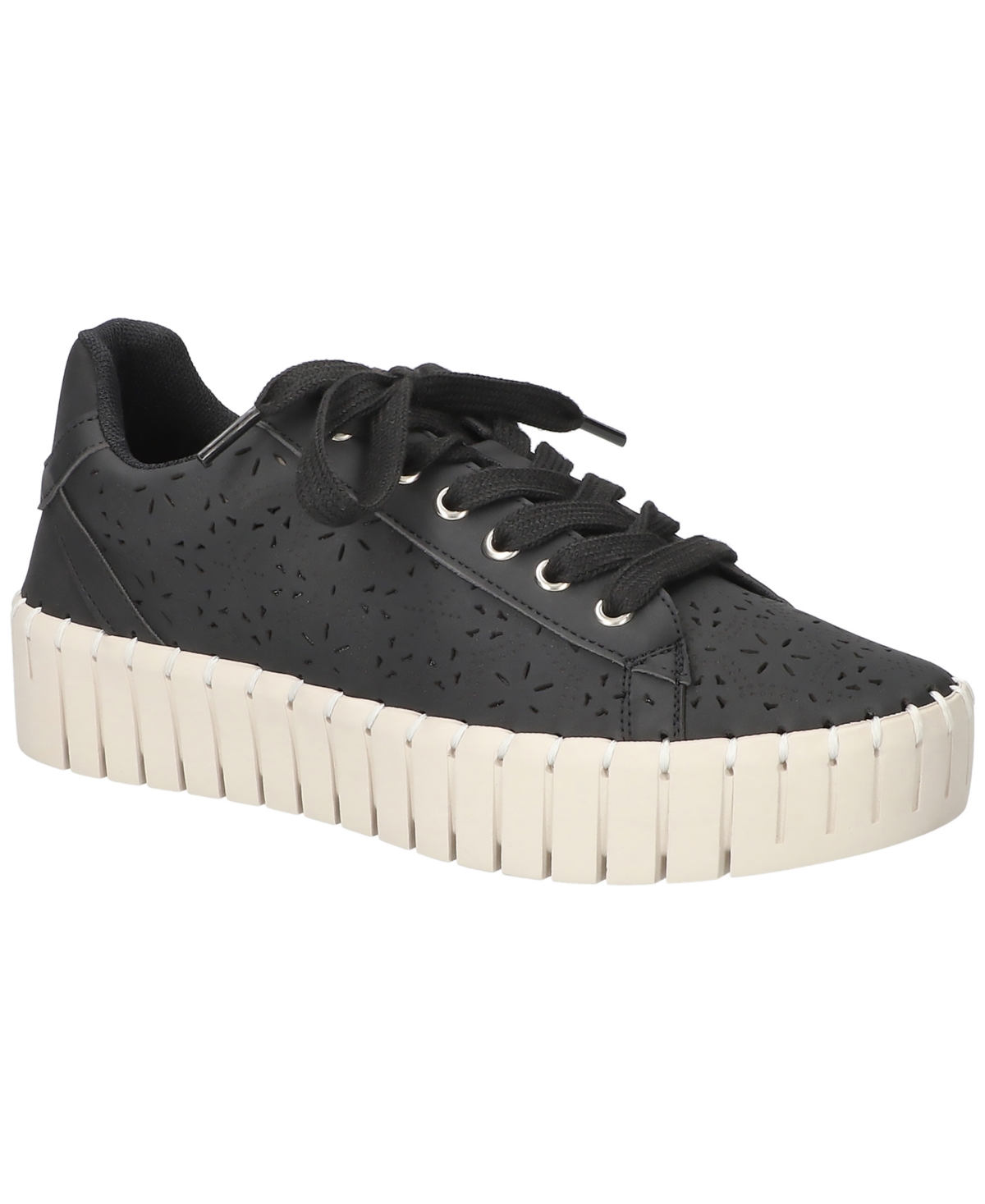 Shop Easy Street Women's Retta Comfort Platform Sneakers In Black