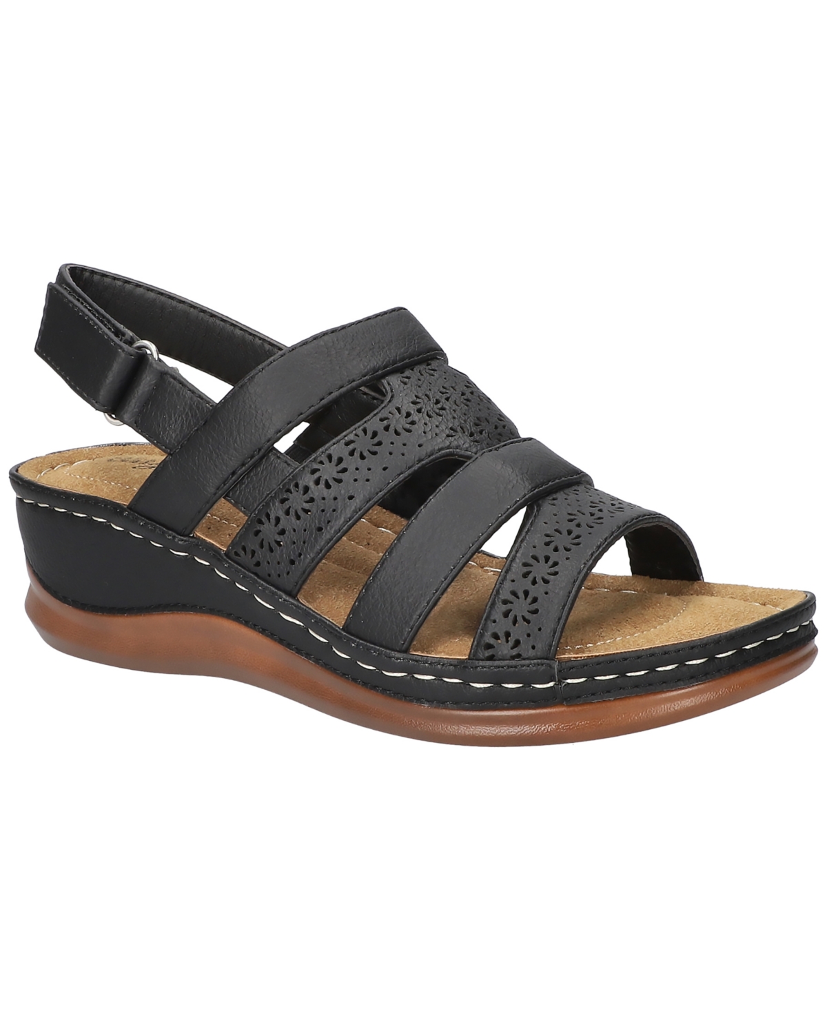 EASY STREET WOMEN'S ALEXI SLINGBACK WEDGE SANDALS 