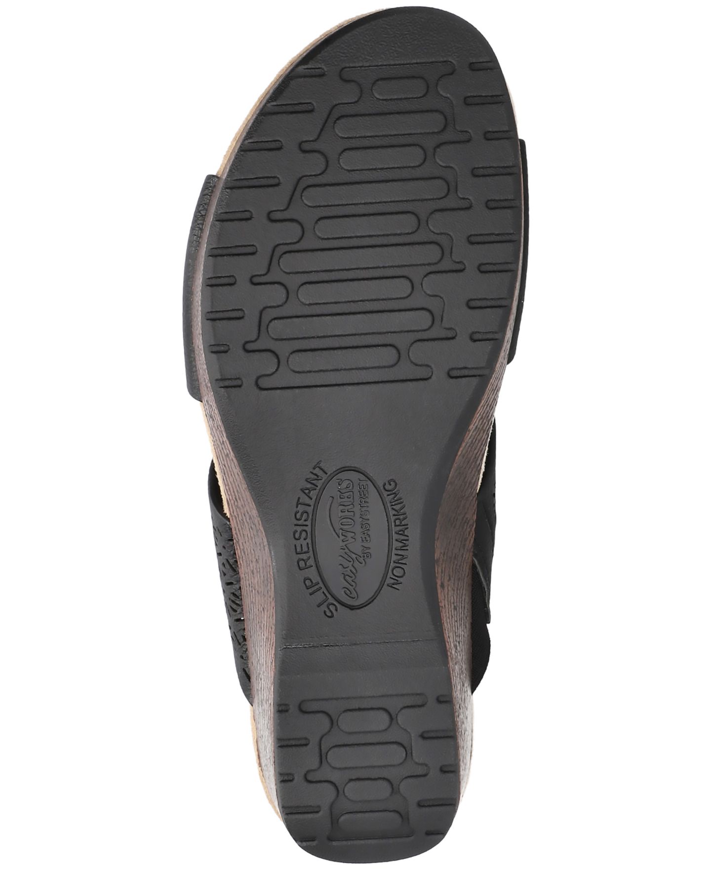 Женские сандалии Easy Street Rin Slip-Resistant, цвет: Чёрный — фото 5
