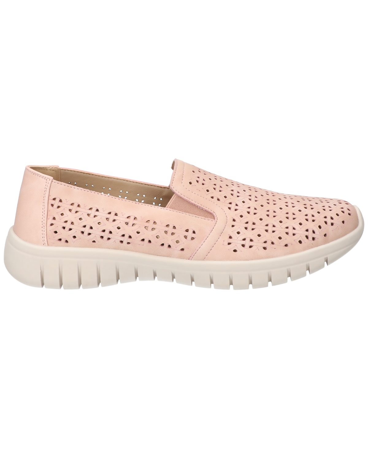 Shop Easy Street Women's Mosaic Slip-resistant Sneakers In Blush