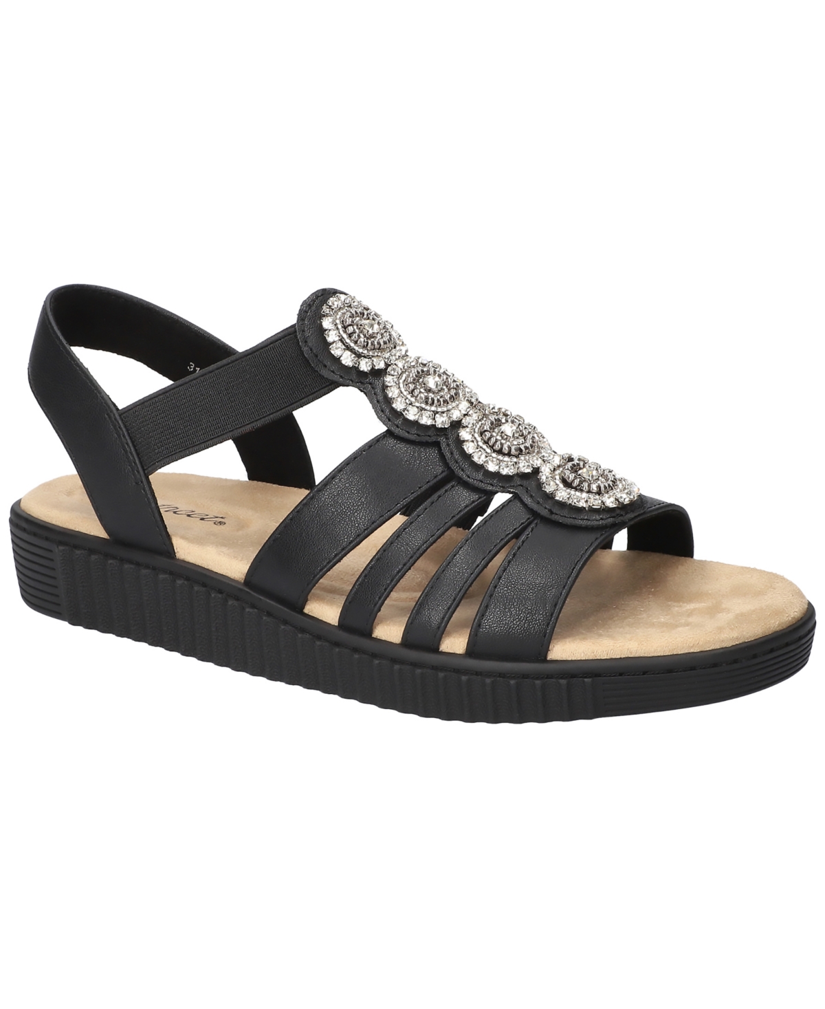 Easy Street Women's Samira Slip-on Platform Sandals In Black