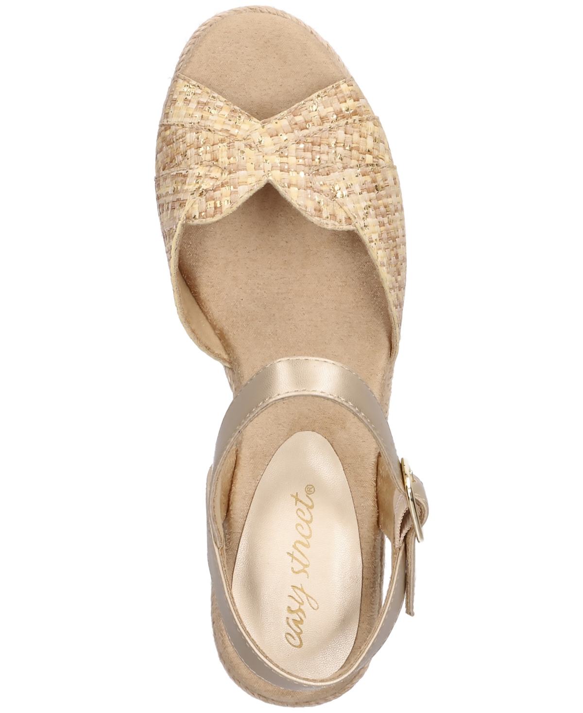 EASY STREET WOMEN'S MIRAMAR ESPADRILLE WEDGE HEEL SANDALS 