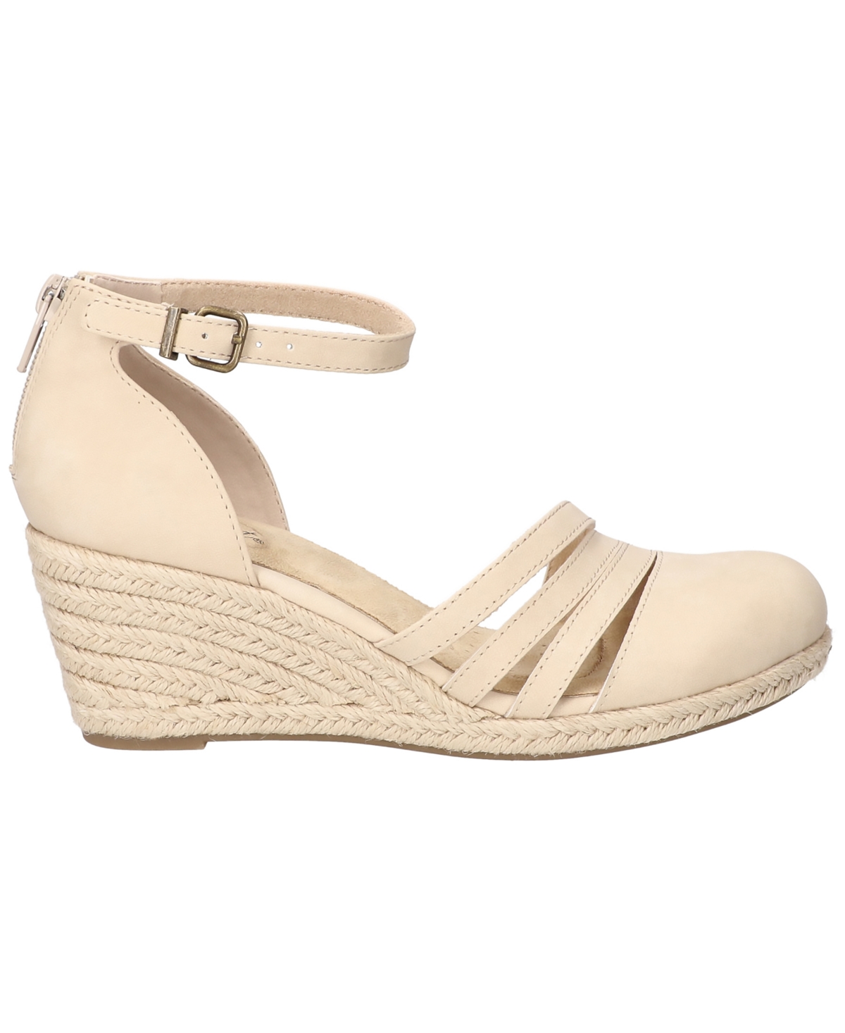 Shop Easy Street Women's Daytona Espadrille Wedge Sandals In Bone
