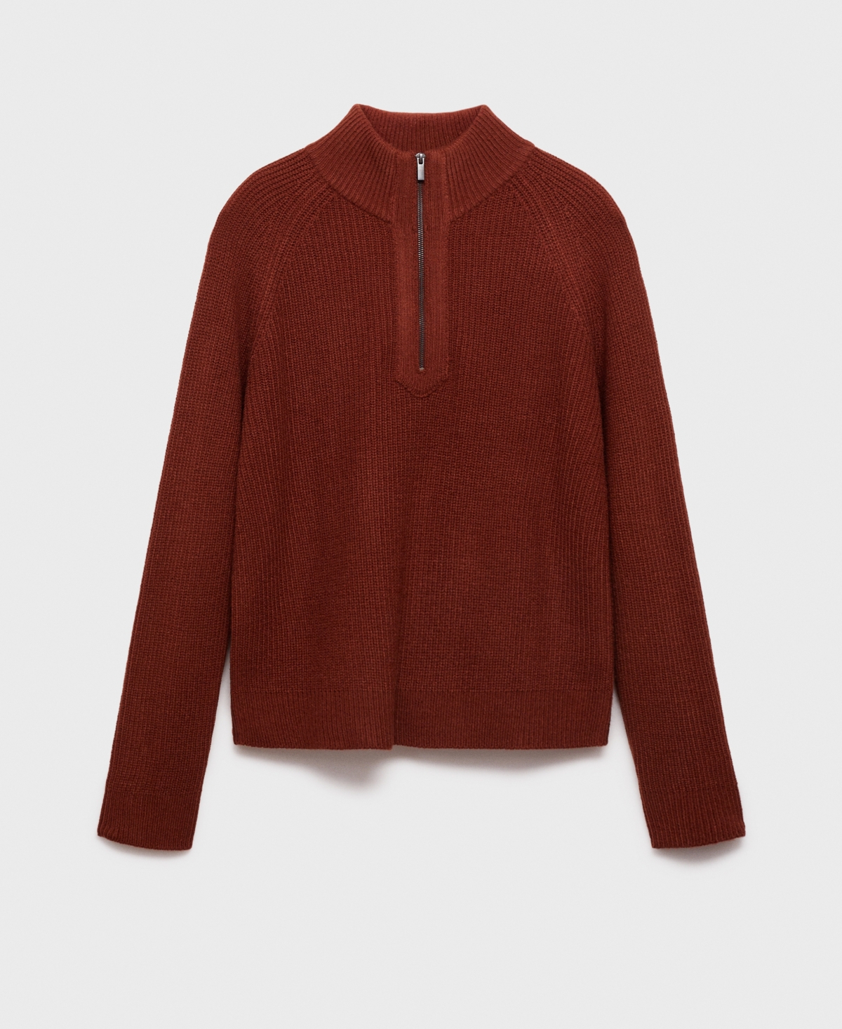 Mango Men's Perkins-Collar Ribbed-Knit Sweater