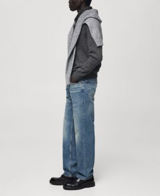 Men's Marbled Wool-Knit Polo Shirt