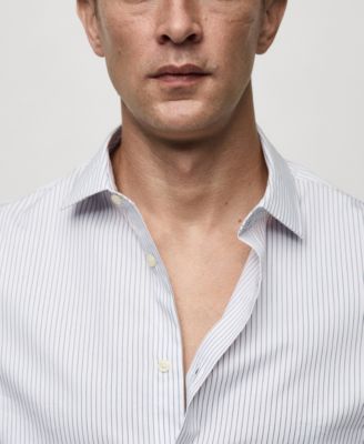 Men's Slim-Fit Striped Cotton Shirt