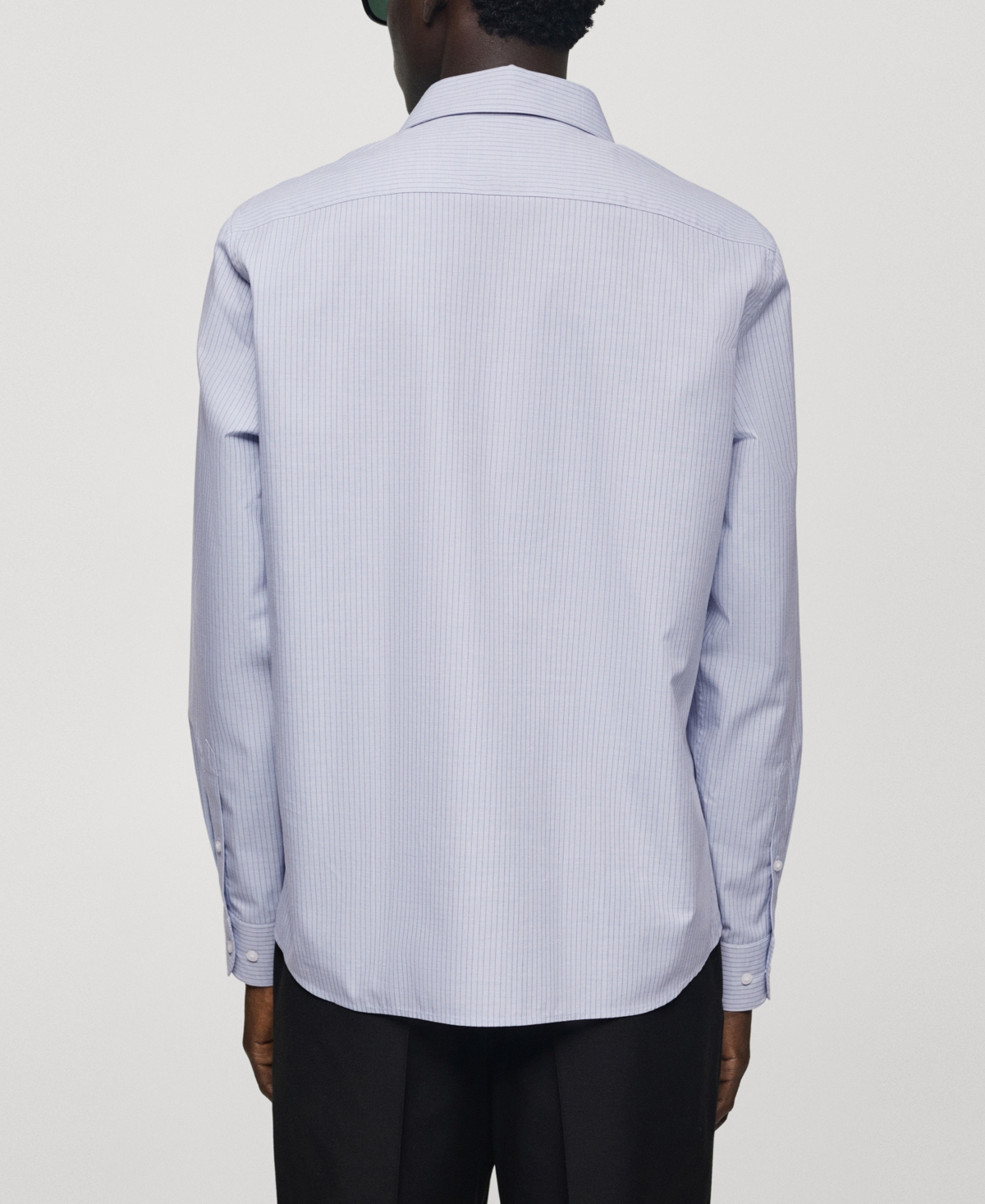 Mango Men's Slim-Fit Cotton Pinstripe Shirt