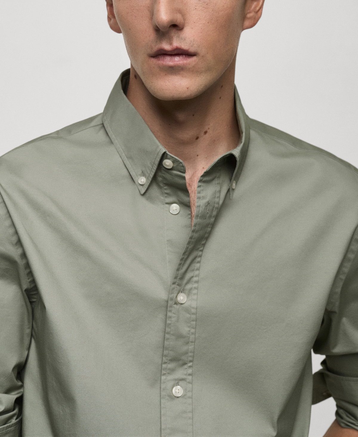 Mango Men's Regular-Fit Cotton Shirt