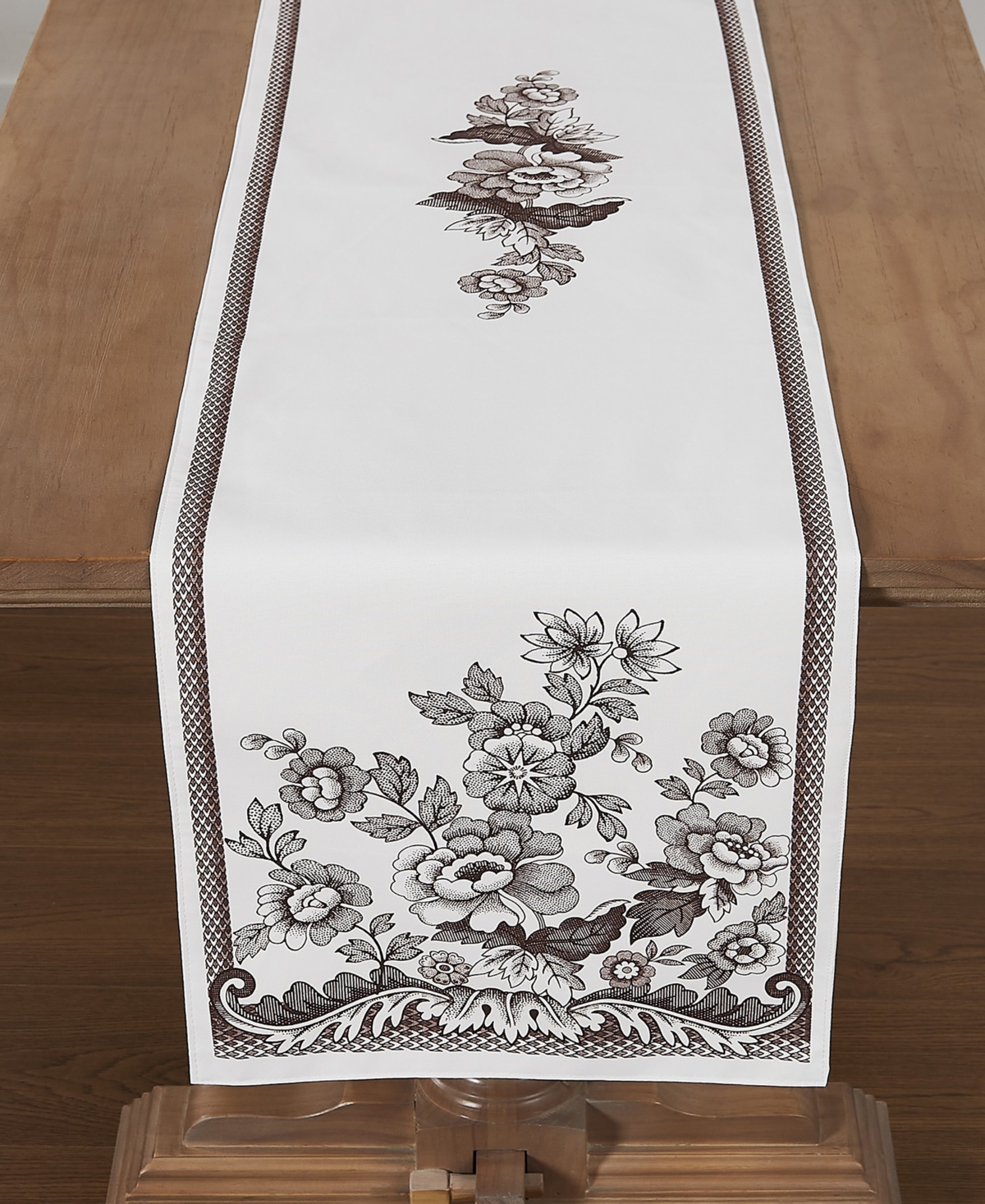 Spode Woodland Polyester Table Runner, 14" X 90" In Ivory