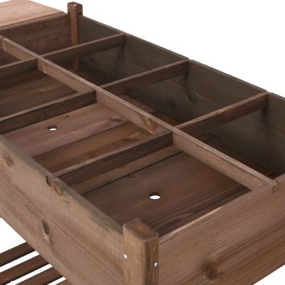 8-Pocket Raised Garden Bed with Foldable Table