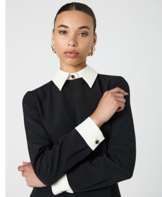 Women's Echo Collared-Neck Long-Sleeve Dress
