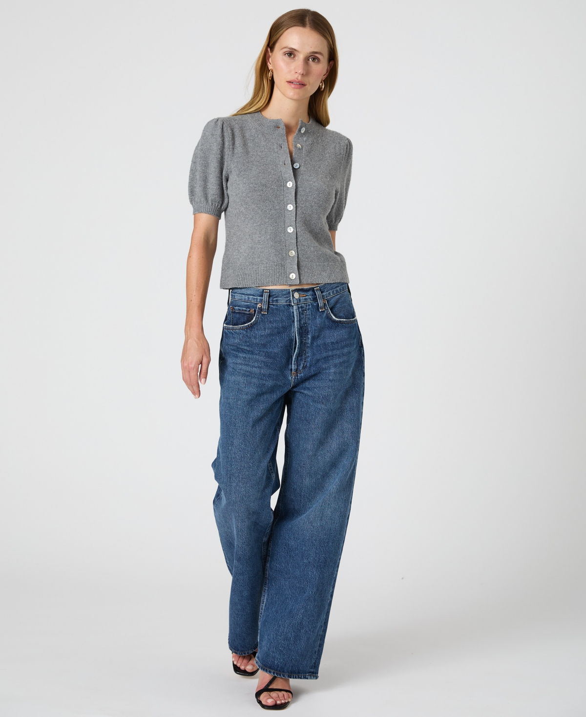 French Connection Women's Vhari Puff-Sleeve Cardigan