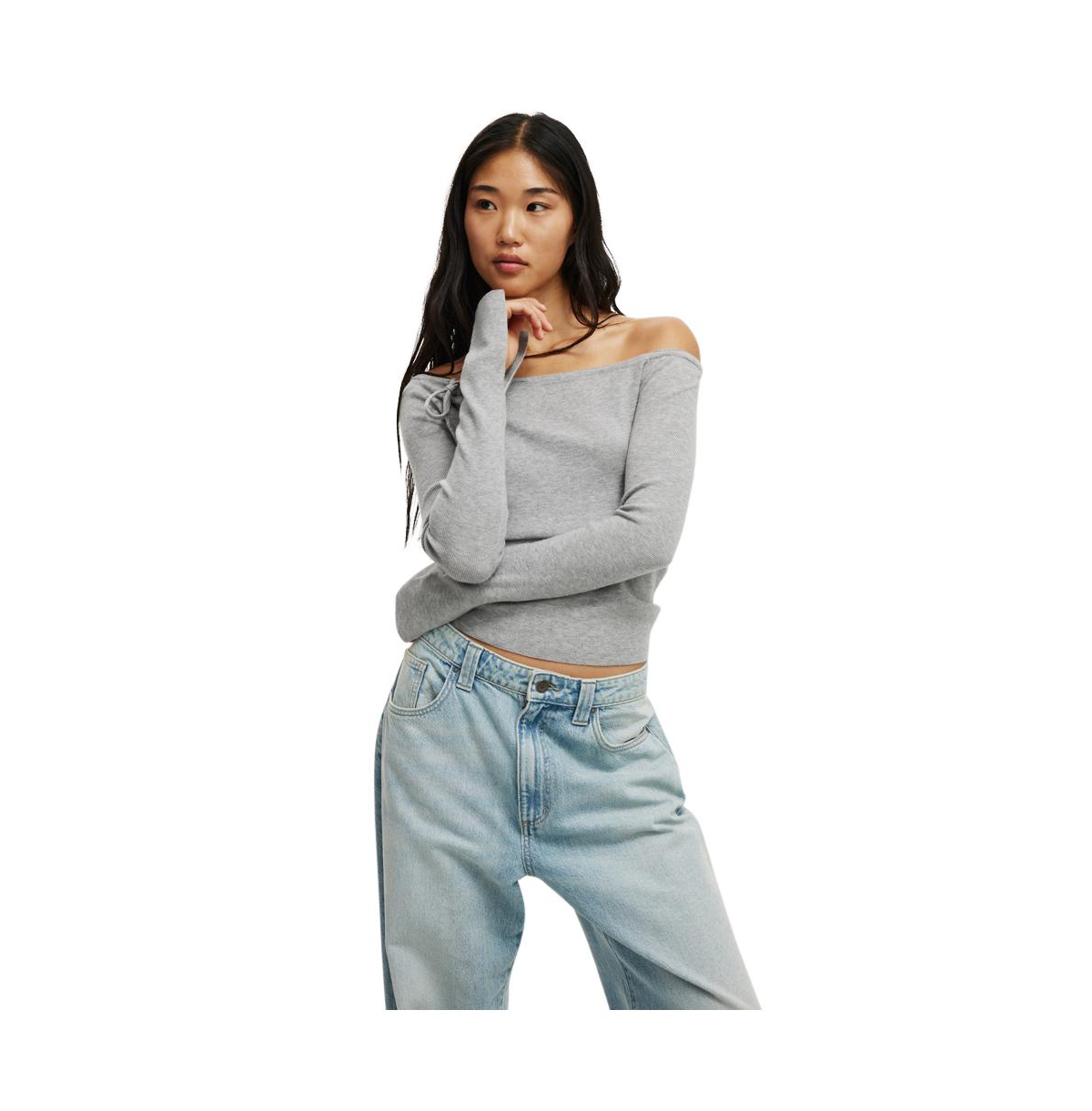 Cotton On Women's Everfine Asymmetric Long Sleeve Sweater