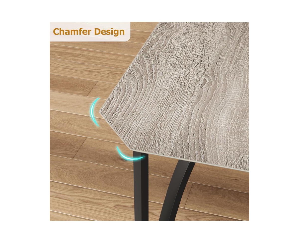 gaomon 5 Pieces Dining Table Set for 4, Dining Room Table Set for 4, Small Kitchen Table for 4 with Upholstered Chairs,Dinner Table Set for 4, Kitchen