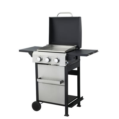 Streamdale 3-Burner Propane BBQ Grill with SS Plancha & 36900BTU
