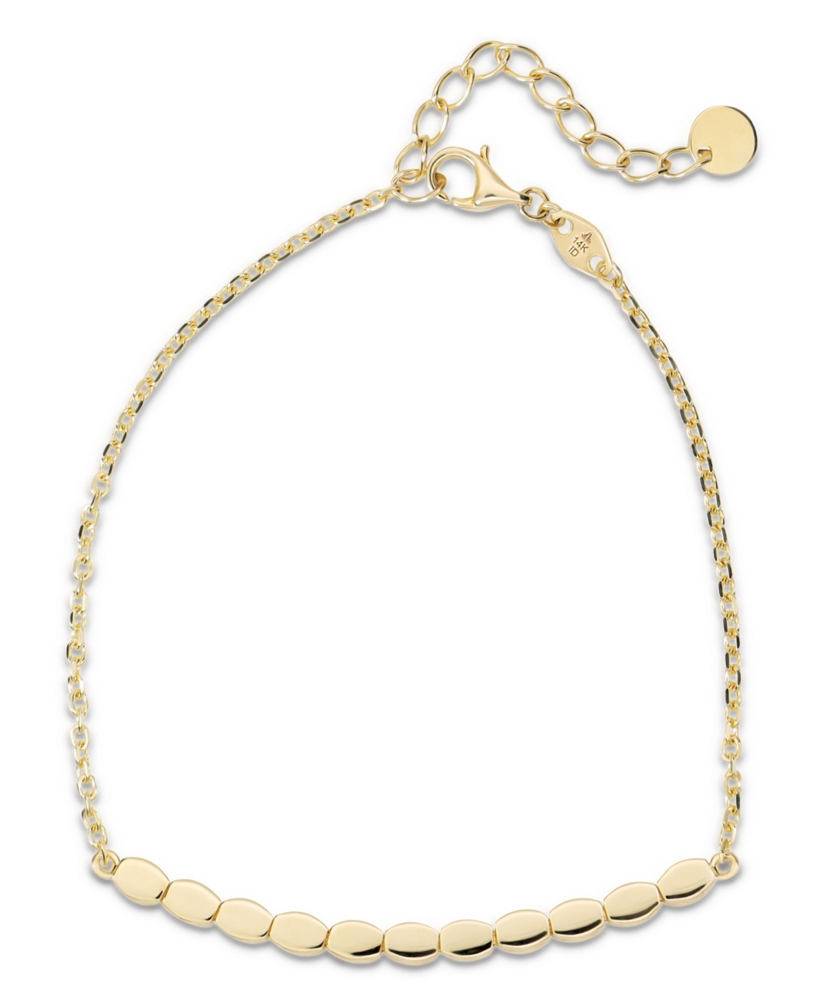 Devata Hexagon Link Chain Bracelet in 14K 6.5 in adj to in, approx. 3.1 grams - gold