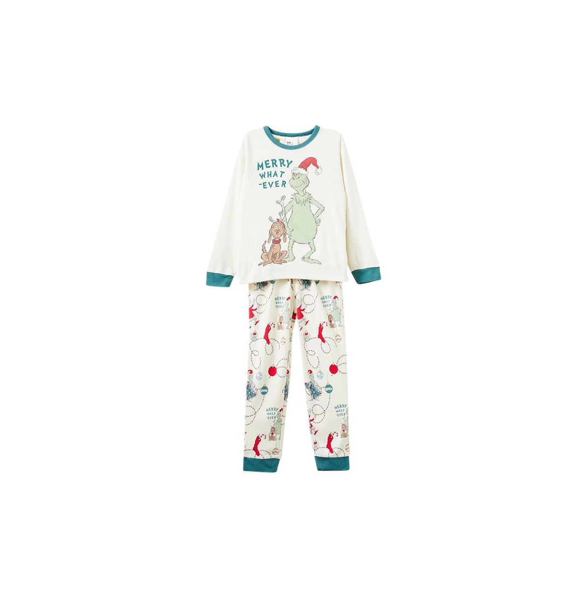 Cotton On Little Boys Little/Big Freddy Long Sleeve Pyjama Set Licensed -merry whatever