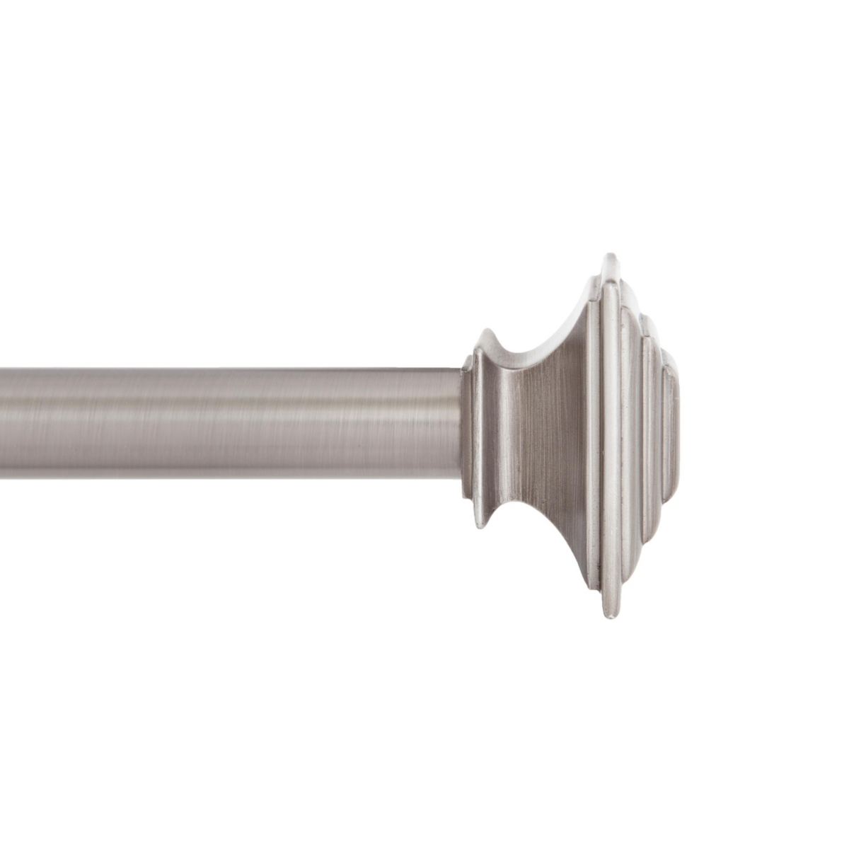 Mission 1 Inch Premium Decorative Curtain Rod for Stylish Home Decor - Pewter