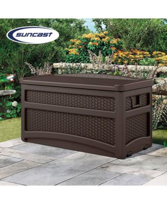 DBW7500 73 Gallon Outdoor Patio Storage Chest with Handles &amp; Seat, Java