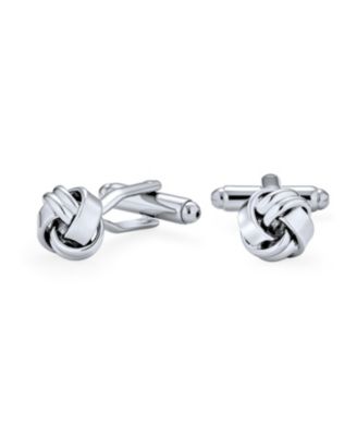 Knot Woven Rope Twist Shirt Cufflinks Stainless Steel