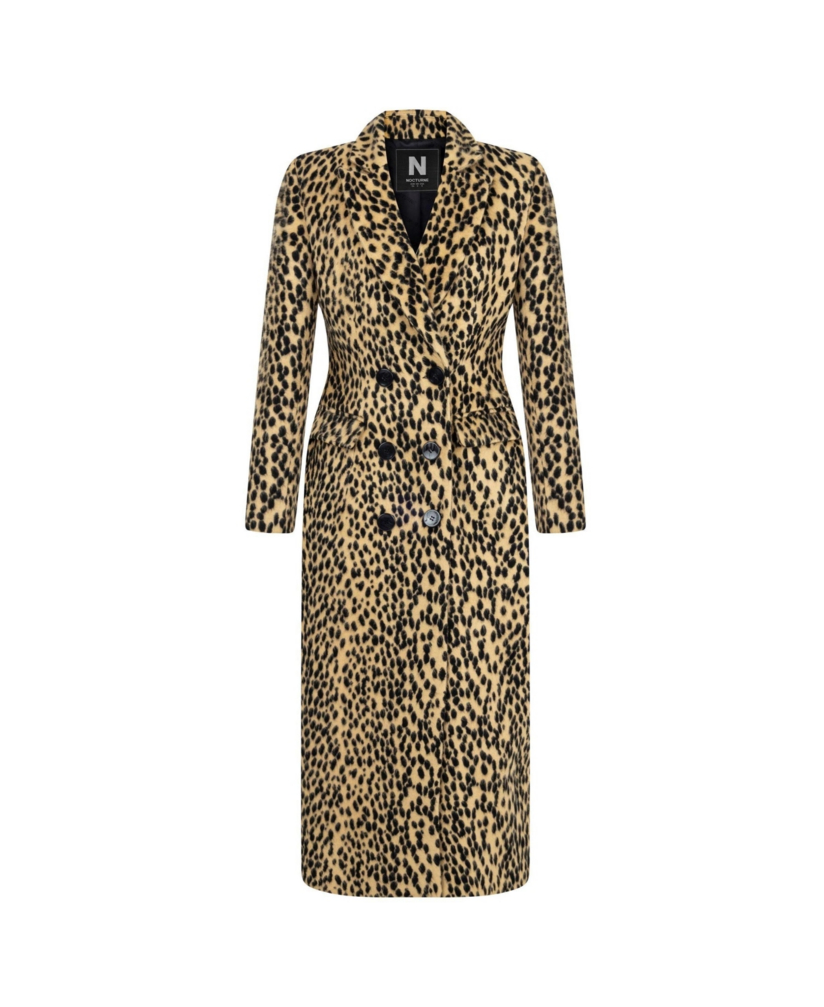 Nocturne Women's Leopard Printed Coat - Multi-colored