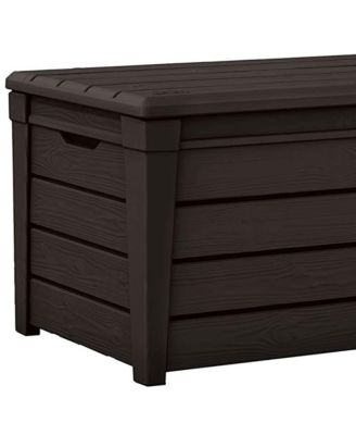 Brightwood Weatherproof Resin Patio Deck Storage Box Bench (2 Pack)