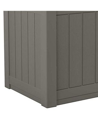 22 Gallon Outdoor Patio Small Deck Chest Box with Storage Seat, Stone