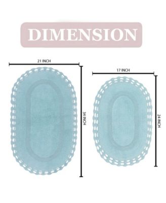 Hampton Crochet Reversible 2-Pc. Bath Rug Set