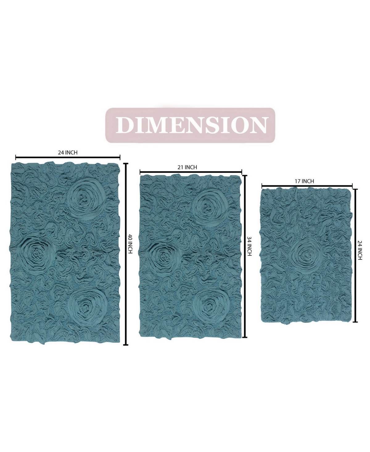 Home Weavers Bell Flower -Pc. Bath Rug Set