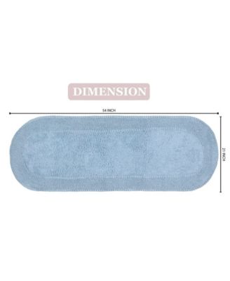 Double Ruffle Bath Rug, 21" x 54"