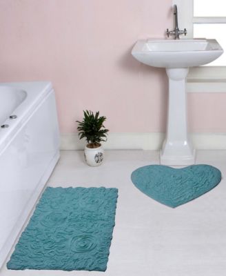 Bell Flower Heart 2-Pc. Bath Rug Set