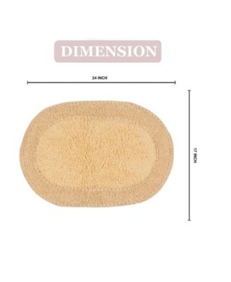 Double Ruffle Bath Rug, 17" x 24"