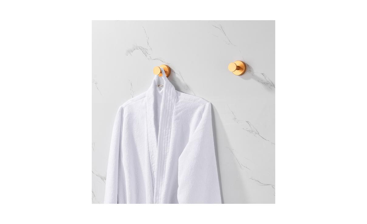 Slickblue Round Base Wall Hanging Towel Hook with Screws Brushed Coat Hook for Stylish Storage and Decor