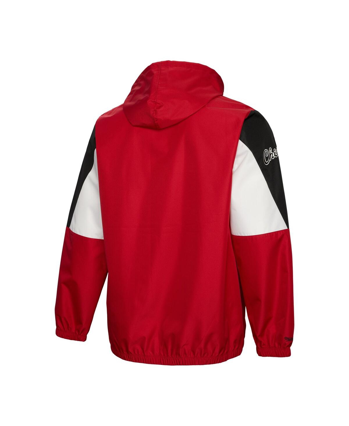 Mitchell & Ness Men's Red Chicago Bulls Throw It Back Full-zip Windbreaker Jacket In Red