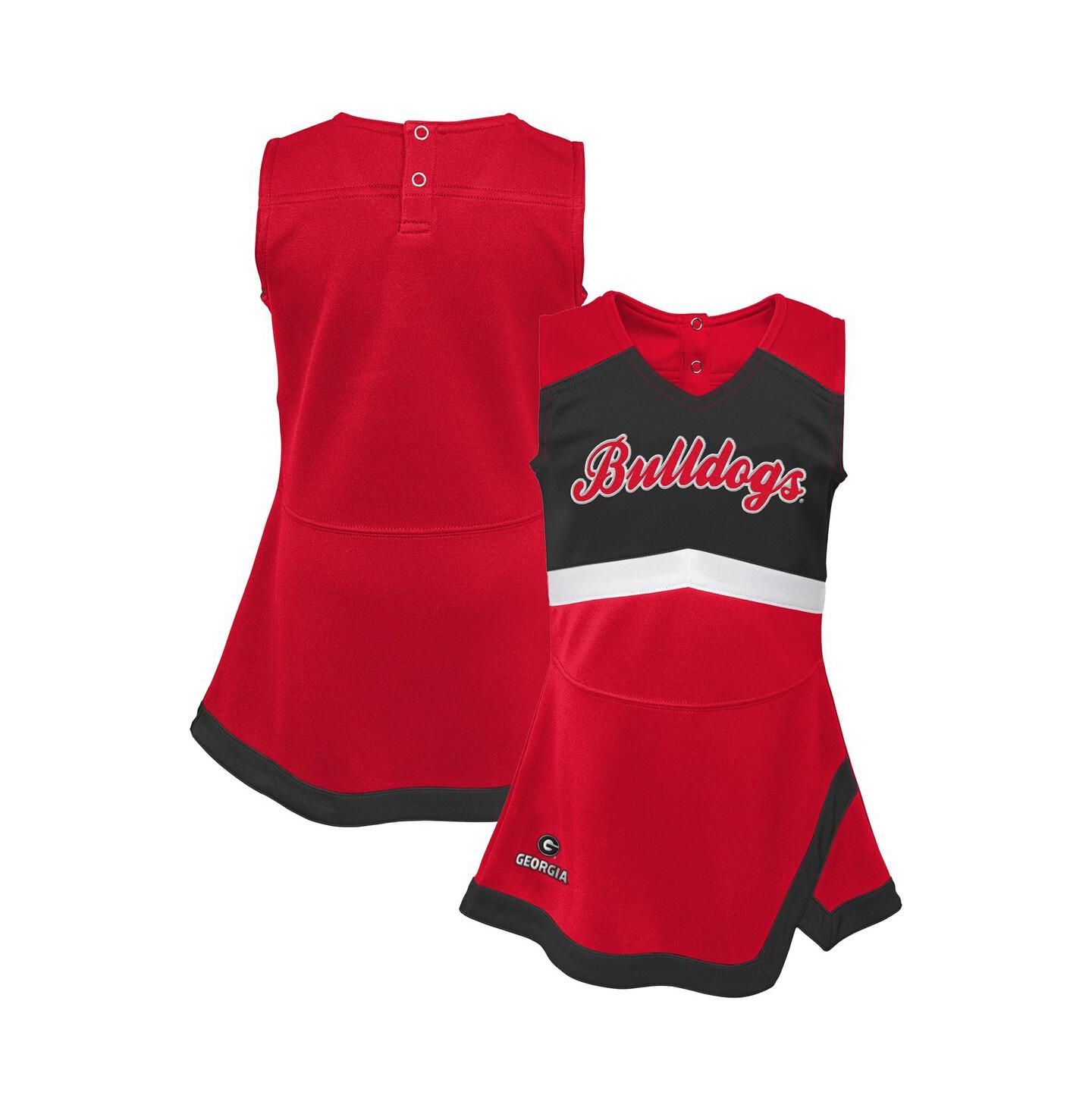 Платье Outerstuff Red Georgia Bulldogs Cheer Captain Jumper Dress для девочек — фото 1