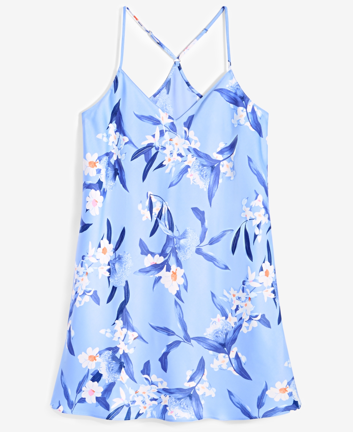 State Of Day Women's Crepe De Chine Chemise, Created For Macy's In Yacht Blue