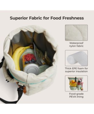 Walker Roll Top Lunch Bag with Adjustable Shoulder Strap Tangerine