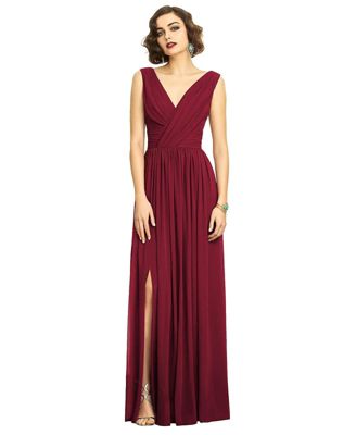 Dessy Collection - Shirred Chiffon Gown