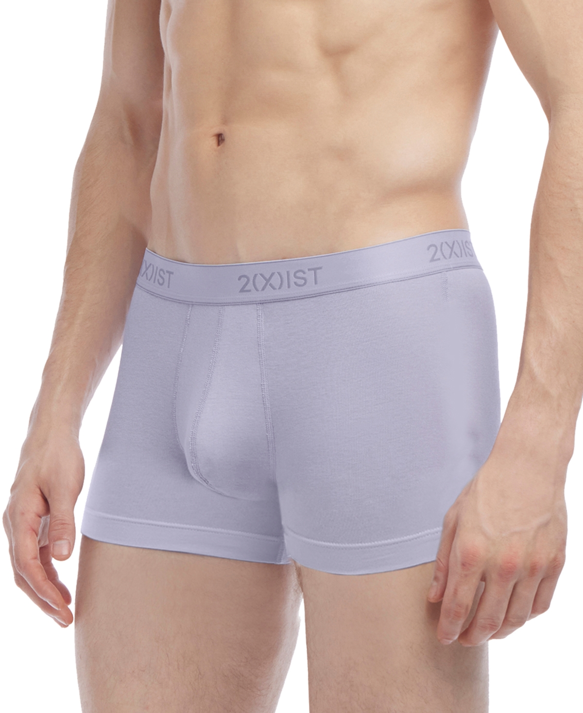 2(x)ist Men's Essential No-show Trunks 3-pack In Dark Olive,lavender,plum