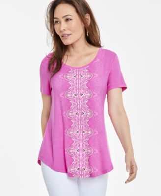 JM Collection - Petite Lush Runner Top
