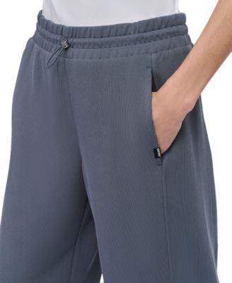 DKNY Women's Highline Ribbed Wide-Leg Pants - Macy's