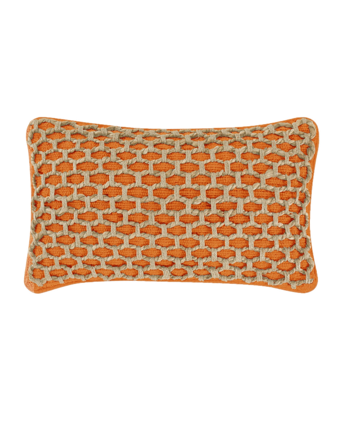 Boho Living Jada Jute Decorative Pillow, 12" X 20" In Harvest Orange